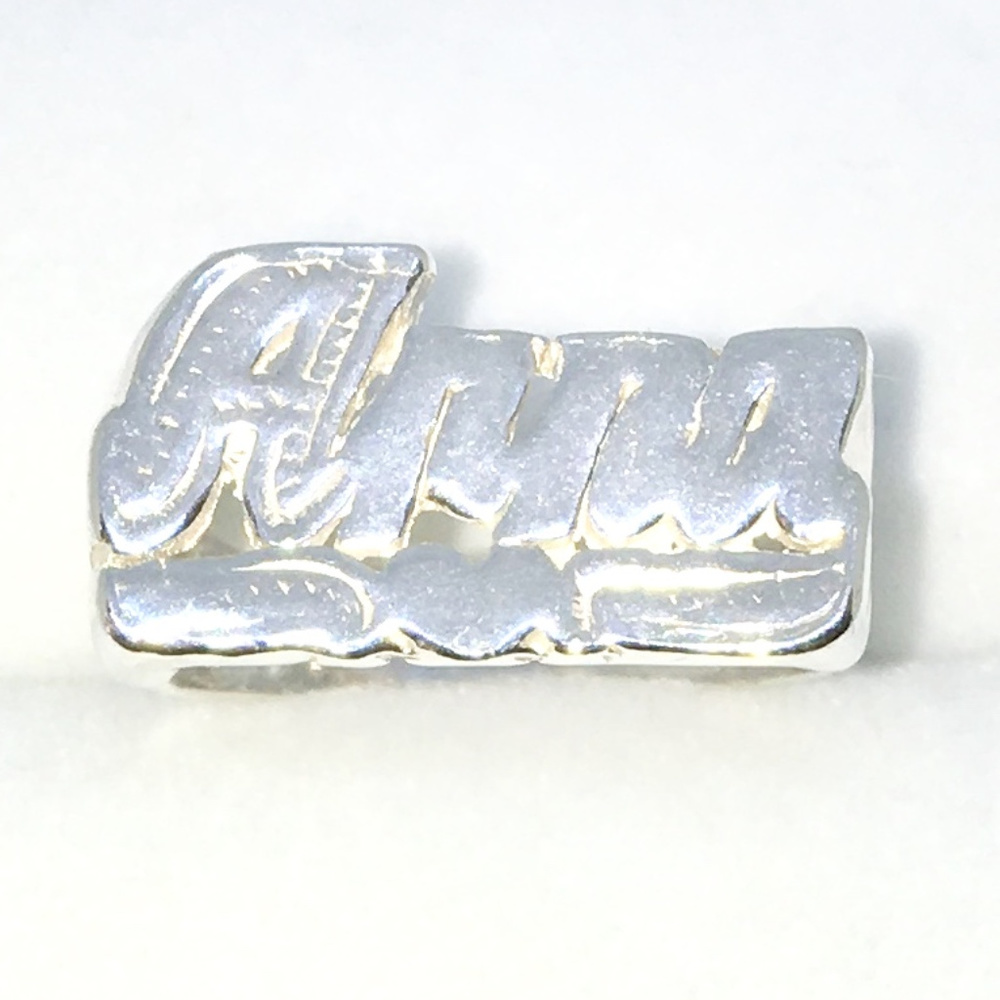 Sterling Silver Ring band with Anna Name plate